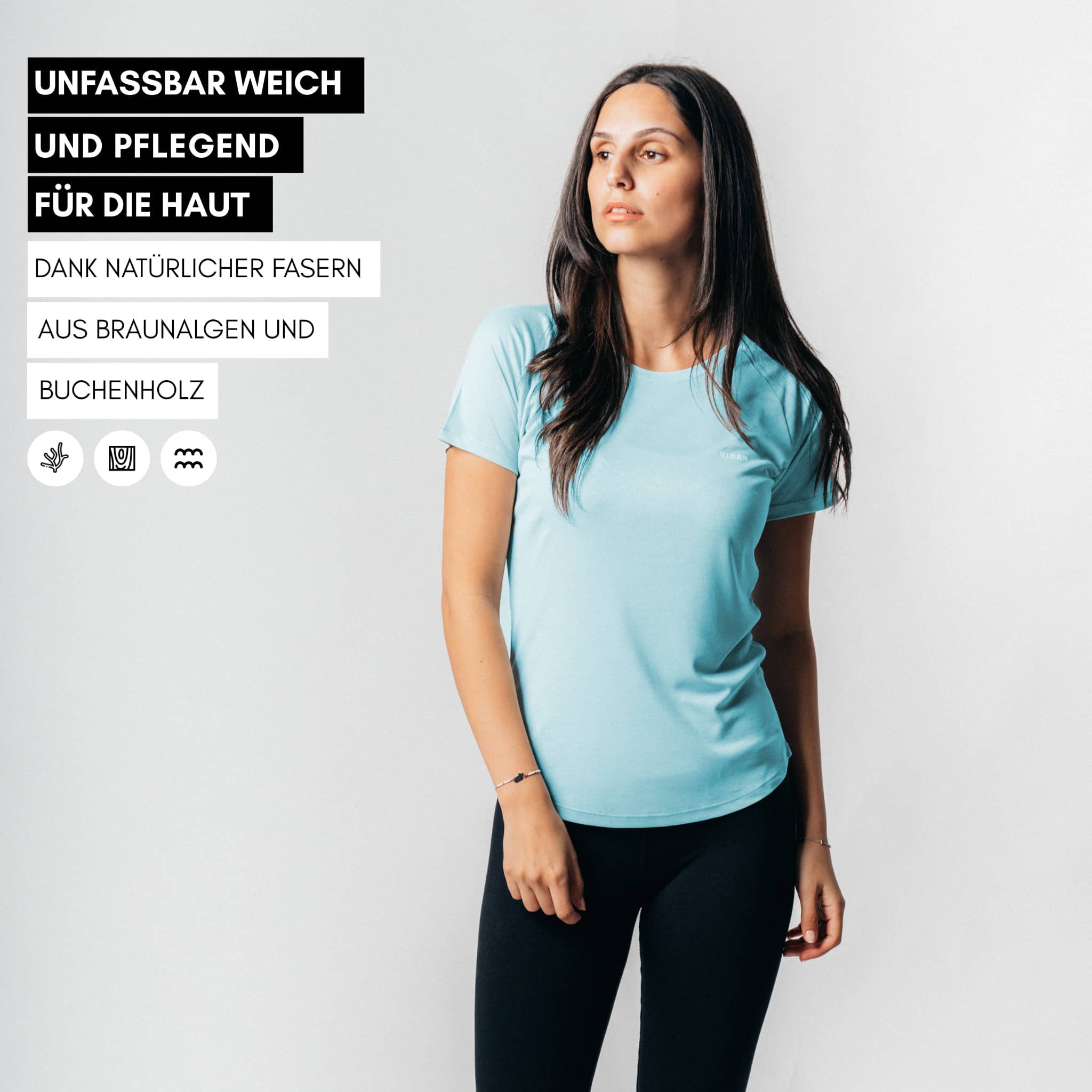 POSEIDA | Women Sport Shirt aus SEACELL - ice blue