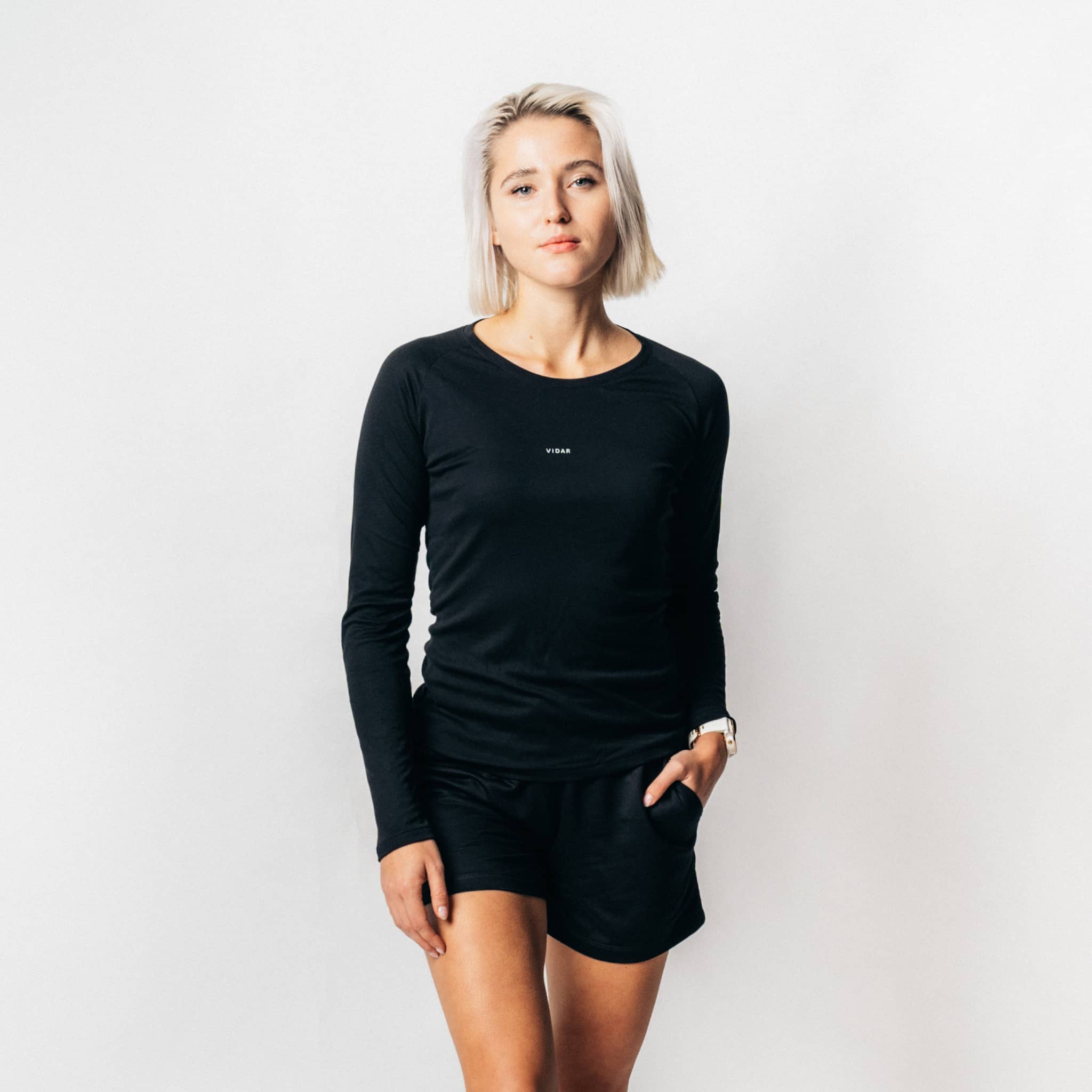 FLOW | Natural Sport Longsleeve - schwarz